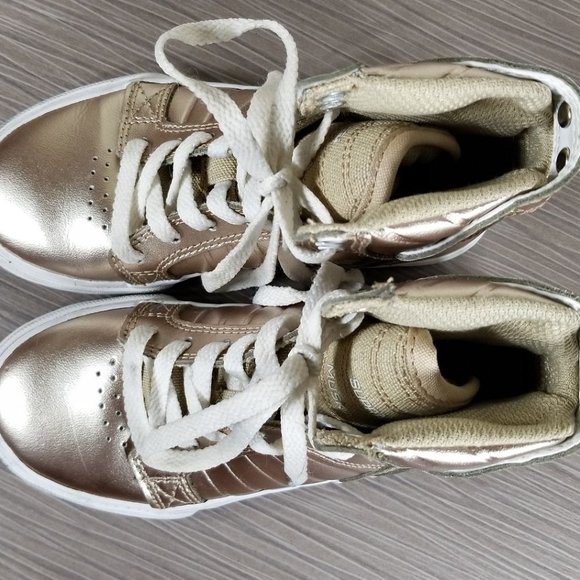 Supra Skytop High Top Sneaker, Rose Gold Leather, Big Kid Size 11 / 29 - Picture 8 of 10